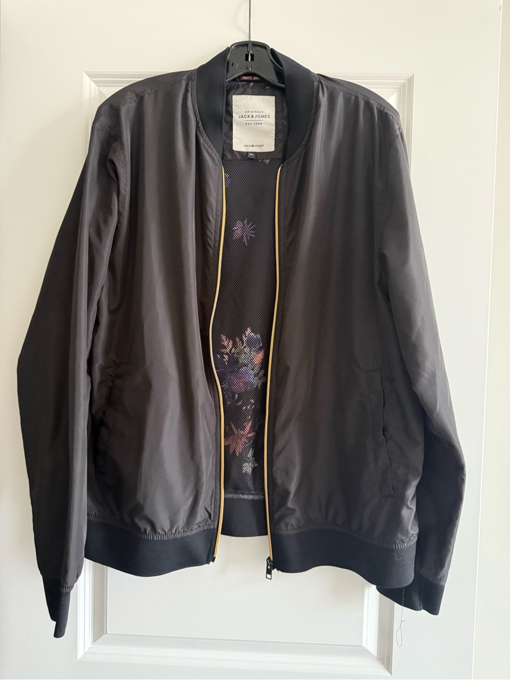 Jack & Jones Black Jacket with Gold Zipper